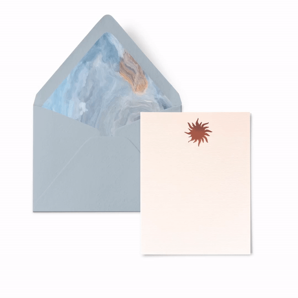 Sunrise Foil Stationery Card pack