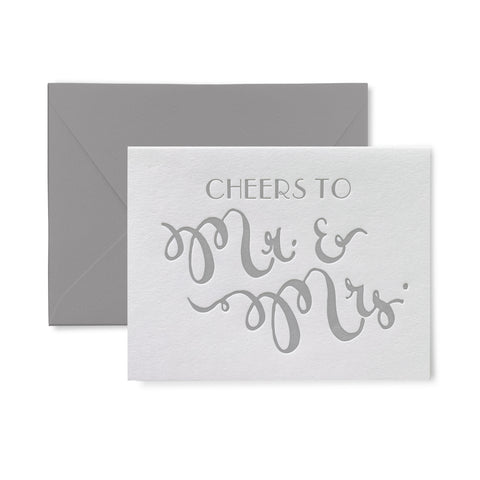 Cheers to Mr. and Mrs. Letterpress Card