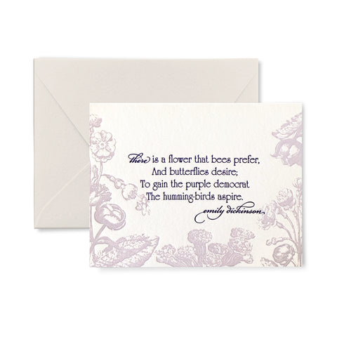 Emily Dickinson Letterpress Card