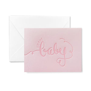 Pink Sweet Baby Letterpress Card
