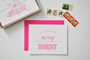 Merry & Bright Letterpress Card Pack